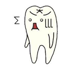 a tooth character sticker #823764