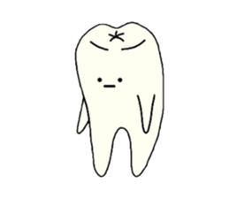 a tooth character sticker #823765