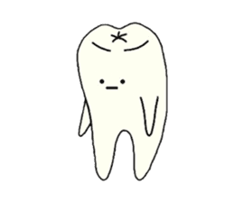 a tooth character sticker #823765