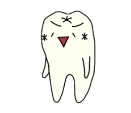 a tooth character sticker #823768