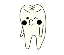 a tooth character sticker #823769