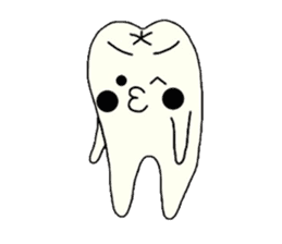 a tooth character sticker #823769