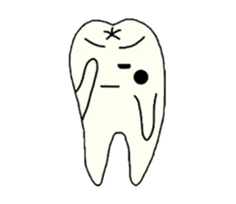 a tooth character sticker #823770