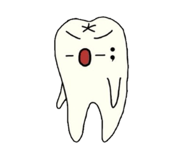a tooth character sticker #823771
