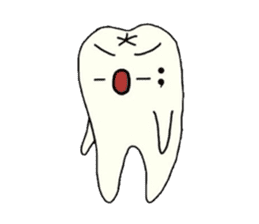 a tooth character sticker #823771