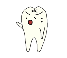 a tooth character sticker #823772