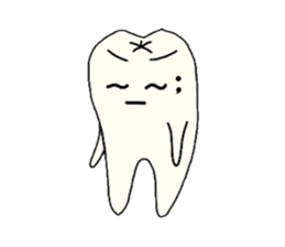 a tooth character sticker #823774