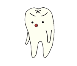 a tooth character sticker #823775
