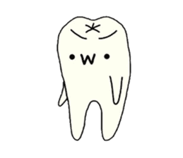 a tooth character sticker #823776