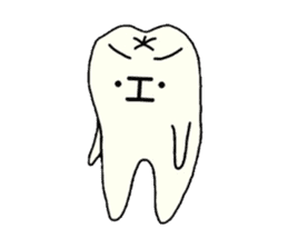 a tooth character sticker #823777