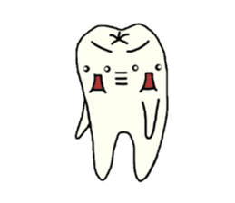 a tooth character sticker #823778