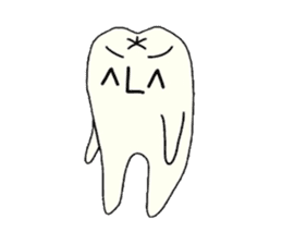 a tooth character sticker #823781