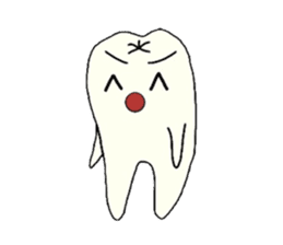 a tooth character sticker #823783