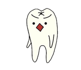 a tooth character sticker #823784