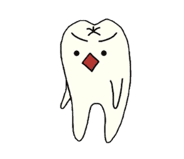 a tooth character sticker #823784