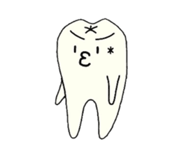 a tooth character sticker #823788