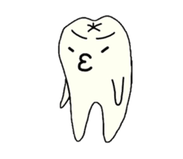a tooth character sticker #823789
