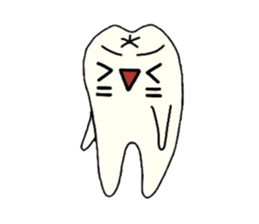 a tooth character sticker #823791
