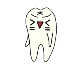 a tooth character sticker #823791