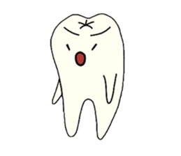 a tooth character sticker #823792