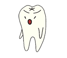 a tooth character sticker #823792