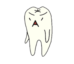 a tooth character sticker #823793