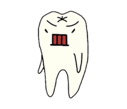 a tooth character sticker #823794