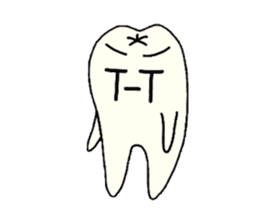 a tooth character sticker #823795