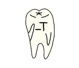 a tooth character sticker #823796