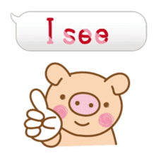 Balloon stamp - animal "pon" english sticker #824241