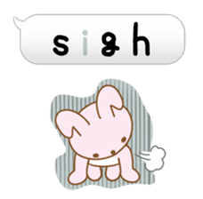 Balloon stamp - animal "pon" english sticker #824254