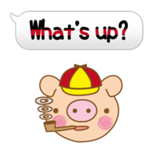 Balloon stamp - animal "pon" english sticker #824261