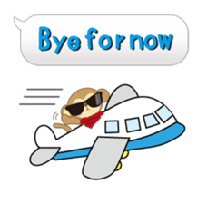 Balloon stamp - animal "pon" english sticker #824270