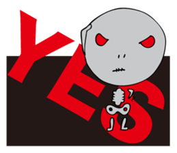 Stamp of a skeleton and the friend sticker #824439