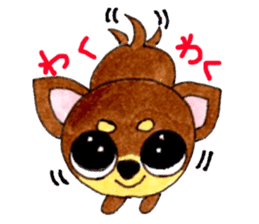Yamato Maro eyebrow Chihuahua sticker #825001