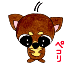 Yamato Maro eyebrow Chihuahua sticker #825006