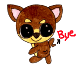 Yamato Maro eyebrow Chihuahua sticker #825027