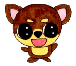 Yamato Maro eyebrow Chihuahua sticker #825029