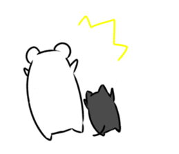 Black cat and Mr. Polar Bear's sticker #827471