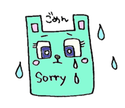 Square rabbit sticker #827936