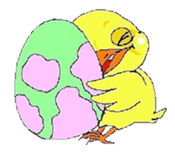 kawaii baby chick sticker #829893