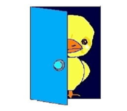 kawaii baby chick sticker #829894