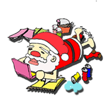 An idle Santa sticker #830105