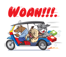 "Moo" & "Mee" : 2Pugs sticker #830406