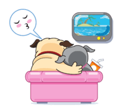 "Moo" & "Mee" : 2Pugs sticker #830427