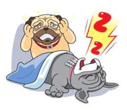 "Moo" & "Mee" : 2Pugs sticker #830429