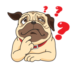 "Moo" & "Mee" : 2Pugs sticker #830436