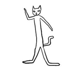 The cat which is strange with a wonder sticker #831383