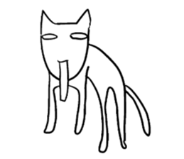 The cat which is strange with a wonder sticker #831397