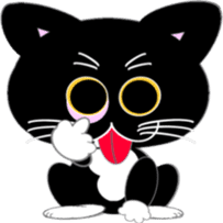 Socks black cat Yan Cara sticker #832639